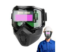 Generico Casque de soudage avec écran auto-obscurcissant, bouclier de protection pour soudage, capuchon de protection soudeur, visière de sécurité pour le travail des métaux