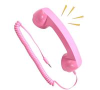 Genérico Casque de téléphone rétro - Récepteur mains libres adaptable pour ligne fixe | Récepteur de téléphone | Pour décoration nostalgique à la maison, fête à thème, théâtre et lieu de travail
