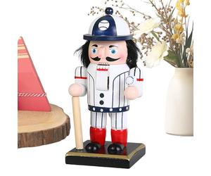 Genérico Casse-noisette décorative | Casse-noix de baseball et football à thème sportif 15 cm pour table | en bois à collectionner pour centre de table nappe maison Noël décoration