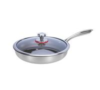 Generico Casseroles en titane pour cuisiner - cuisine antiadhésive, couvercle pour poêle, pour cuisiniers domestiques débutants, familles engagées préparations repas œufs crêpes viandes camping
