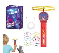 Generico Cat Fetch Toy - ABS Disc | Rechargeable Interactive Kitten Disc Toy, Flying Saucers | Pet Training, Behavior Development, Owner Bonding, Exercise Indoor Outdoor Yard Play