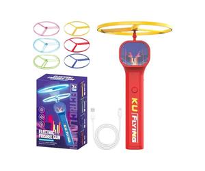 Genérico Cat Fetch Toy, rechargeable interactive Kitten Disc Toy, jeu de sauce Flying pour chats, Engaging Pet Training and Behavior Development, Owner Bonding, Exercise Fun Indoor Outdoor Yard Play