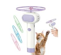 Genérico Cat Flying Disc Toy - Spinners à disque rechargeable avec 4 propellers brillants pour animaux de compagnie, chasse, chasse, intérieur, jardin, balcon, terrasse