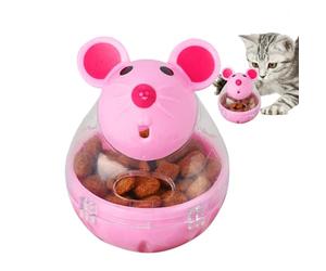 Generico Cat Food Ball Distributeur - PP PC 5 x 7 cm | Interactive Mouse Tumbling Slow Feeder Toy | Adjustable Diet Exercise Fun Toy For Cats To Prevent Obesity And Encourage Active Play Daily Feeding