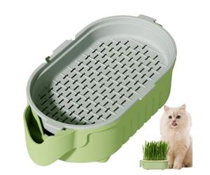 Genérico Cat Grass Planting Box - Pot pour Chat | Pot de Plantation d'intérieur | Pot de Plantation pour Animaux de Compagnie | Soil-Less Watering Hollow Out