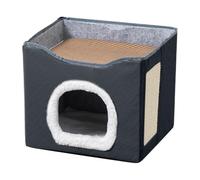 Generico Cat House - Semi-Enclosed Foldable Shelter | Foldable Pet House for Small, Medium, And Large Cats, Kittens And Cats On Porch, Balcony, Garden, Yard, Or Barn