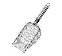 Generico Cat Litter Scoop - Kitten Metal Shovel | Metal Cat Scoop Small Holes | Steel Kitten Metal Shovel | Non-Stick Large Litter Scooper with Long Handle Ideal for Cat Boxes And Kitten Waste