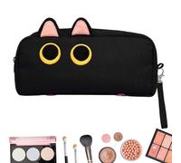 Generico Cat Pencil Case, Cute Pen Holder, Zipper Pencil Case, Large Pen Case, This Case Is a Must-Have for Anyone Looking to Keep their Supplies Neatly Stored in a Fun and Creative Way, Noir ,
