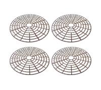 Generico Cat Preof Plant Pot Cover Set of 4 | PP, 30 x 30 x 2,5 cm | Soil Protector for Indoor Plants | Cuttable Mesh Barrier To Pets Keep out of Flower Pots