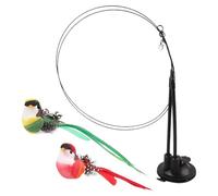 Genérico Cat Teaser Jouet 2-en-1 Interactif Wand with Removable Simulated Chirping Birds | Cat Teaser Stick for Indoor and Outdoor Play, Agility Training, Weight Management, Solo Fun