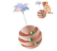 Generico Cat Toy with Ball, Kitten Puzzle Toy, Cat Ball Tower, Cat Turntable Toy, Cat Entertainment Toys, Rolling Cat Toy, Indoor Cat Ball, Dog Enrichment Toy, Interactive Cat Toy, for Indoor