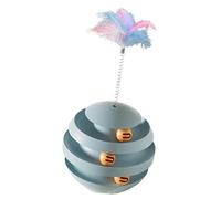 Generico Cat Toy with Ball, Kitten Puzzle Toy, Cat Ball Tower, Cat Turntable Toy, Cat Entertainment Toys, Rolling Cat Toy, Indoor Cat Ball, Dog Enrichment Toy, Interactive Cat Toy, for Indoor