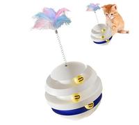 Generico Cat Toy with Ball, Kitten Puzzle Toy, Cat Ball Tower, Cat Turntable Toy, Cat Entertainment Toys, Rolling Cat Toy, Indoor Cat Ball, Dog Enrichment Toy, Interactive Cat Toy, for Indoor