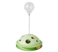 Generico Cat Turntable Toy - Interactive Cat Toy With Ball | Cat Ball Track Toy | Interactive Dog Toy Slow Feeder | Selff Entertainment Food Leak Ball With Spring Rod For Kitten Playing