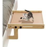 Genérico Cat Window Perch, Cat Windowsill Seat For Pet, Wood No Drilling Kitten Bed, Parents Animal Lovers Apartment Home Office Living Room Bedroom Study Balcony Drawers