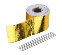 Generico Ceinture résistante à la chaleur Para Tube- Ruban en aluminium doré résistant à la chaleur | Cinta résistant à la chaleur Para Tube | Ruban adhésif isolant thermique imperméable et