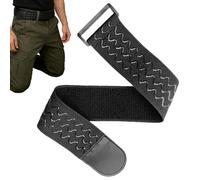 Genérico Ceinture sans boucle crochet - 30 x 5 cm Crochet métallique élastique | Ceinture en nylon polyester tactique | Réglable confortable pour homme et femme Utilisation quotidienne Cadeau