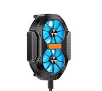 Genérico Cell Phone Cooler, Double Fan Design, Clip On Heat Dissipation, Gadget Cooling Tool, Smartphone Thermal Control for Game Playing, Watching Movies, Live Streaming, Video, 3,41 x 2,45 x 1,3