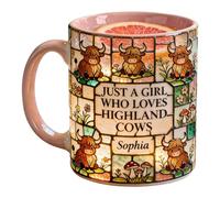 Generico Ceramic Drinking Cup - Cow Mug With Cow Pattern | Cute Milk Mug | Cows Themed Mugs For Coffee Tea Hot Cocoa Juice Cold Drinks Colleagues Coworkers Women Men