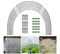 Genérico Cerceaux de serre - Tunnel de culture de serre pour jardin | Cadre de support de jardinage pour serre en fibre de verre, cadre d'anneaux, tunnel, cloches de jardin