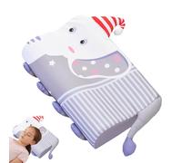 Genérico Cervicale Bambini In Seta Di Ghiaccio (40 x 25 cm) - Mini Orthopédique Rinfrescante avec Design Cartoni Animati | Basso Profilo (7 cm) pour asile, Viaggio & Riposino Estivo (Schiuma Morbida)