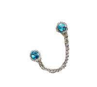 Generico Chaîne à lacets en cristal coloré, ensemble de clips à boucle avec pendentif en pierre précieuse, One Size, Métal, Pas de gemme