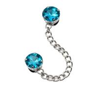 Generico Chaîne à lacets en cristal coloré, ensemble de clips à boucle avec pendentif en pierre précieuse, One Size, Métal, Pas de gemme