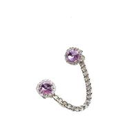 Generico Chaîne à lacets en cristal coloré, ensemble de clips à boucle avec pendentif en pierre précieuse, One Size, Métal, Pas de gemme