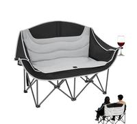 Generico Chaise De Camping Double,équipement De Randonnée Pliable Et - Chaises De Camping Extérieur,pour Pique-Nique Jardin Patio Fête Famille Barbecue Lac Concert Football