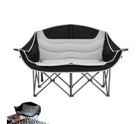 Generico Chaise de camping double, outils d'extérieur pliants portables et résistants, canapé portable - concert pique-nique stade fête familiale barbecue grillé feu de camp spectateur Baseball