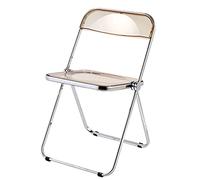 Generico Chaise pliante portable en acrylique transparente, légère et élégante, design noir, pour bureau, voyage, jardin, restaurant, facile à ranger et à transporter, idéale pour les événements