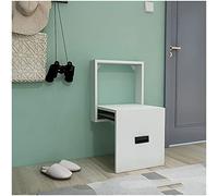 Genérico Chaises pliantes en bois massif, tabouret mural fixé au mur, tabouret de change de chaussures invisible en bois massif pour économiser de l'ESP
