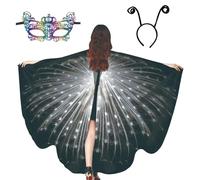 Generico Châle de paons - Cape avec 110 cm Cape artistique jeune, enveloppe décorative avec, morceau de caractère fluide, forme de célébration, ajout d'une fausse expression