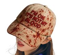 Generico Chapeau de Baseball réglable avec chapeau d'Halloween avec motifs de fantômes et chauves-souris, accessoire de fête pour costume, chapelles de sport décontractées pour thème et soirée