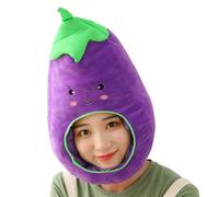 Genérico Chapeau de carnaval, déguisement d'aubergine pour Halloween, coiffe amusante en peluche pour décoration, déguisements, photos, carnaval et Pâques