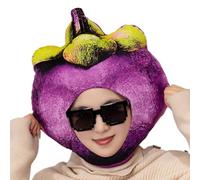 Genérico Chapeau de fruits pour adulte, casque de mangouste innovant, luxueux toiture de fruits mangouste mangoustine, nouveauté amusante de dessin animé cosplay