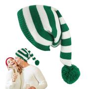 Generico Chapeau De Noël Tricoté Tricoté,Chapeau Femmes Père Noël Festif Tricot | Bonnet Travaillé Coloré Confortable pour Accessoire D'hiver En Plein Air Activités De Soirée