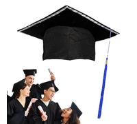 Generico Chapeau de remise des diplômes de trois ans, chapeau de graduation éclairé avec des lumières LED, accessoires de fête à thème avec décorations, anniversaire école universitaire lycée