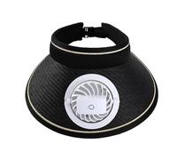Generico Chapeau de soleil avec ventilateur pour femme | Bonnet de pêche pour extérieur - Chapeau respirant avec large bord et protection contre les rayons pour voyage, agriculture, cyclisme et
