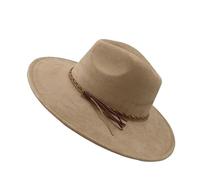 Generico Chapeau en forme de coeur, bord large 9,5 cm, chapeau Fedora pour homme et femme, automne et hiver, en feutre, style jazz, Style 20, M