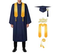 Generico Chapeau et Toga de remise des diplômes 2026 | avec écharpe et bandeau en finition mate - Vêtements de diplôme unisexe pour l'école secondaire - pour les étudiants, les hommes et les femmes