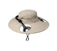 Generico Chapeau frais réglable avec ventilateurs, chapeau avec deux ventilateurs pour le cou - pour activités de plein air, plage, randonnée, jardinage, voyage, vacances, festival, été, beige