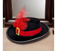 Genérico Chapeau mousquetaire pour enfant - Chapeau léger pour fêtes et carnavals - Chapeau léger pour carnaval et célébrations costumées
