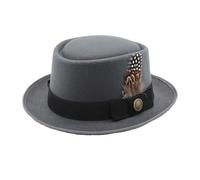 Genérico Chapeau ombré noir Oktoberfest, chapeau Oktoberfest pour homme - Costumes pour femme, accessoires de déguisement avec plumes, emblèmes, pour, F