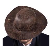 Generico Chapeau Pirate en Cuir, Chapeau Tricorne en Cuir, Accessoire Costumes Pour Halloween, Théâtre, Cosplay, Recite Scolaire, Fêtes, Spectacles et Rassembuns Familiaux