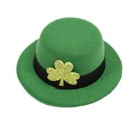 Genérico Chapeau vert St Patrick's Day - Casquettes de costume de Saint-Patrick - Chapeau de Saint Patrick - Chapeau vert - Accessoire de déguisement irlandais