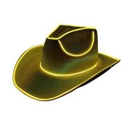Generico Chapeaux LED - Allumez les chapeaux de cowboy | Chapeaux de cowgirl éclairent les chapeaux | Chapeaux LED Glow in the Dark Party Cowboy Capone | Chapeaux de vêtements de batterie |