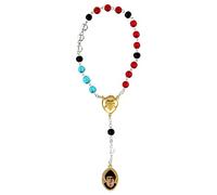Generico Chapelet de San Charbel en verre rond de 5 mm. Avec brochure.