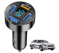 Genérico Chargeur de voiture USB C, chargeur de téléphone de voiture USB à 4 ports, adaptateur secteur multifonction, charge rapide de plusieurs appareils en même temps