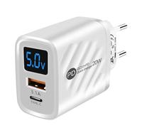 Genérico Chargeur mural USB - PD20W Type C et bloc adaptateur port 5V3.1A pour tablettes, téléphone portable, charge rapide voyage d'affaires,